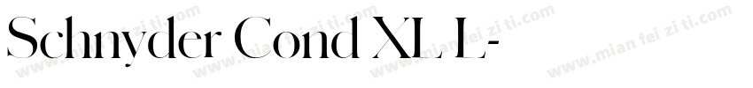 Schnyder Cond XL L字体转换